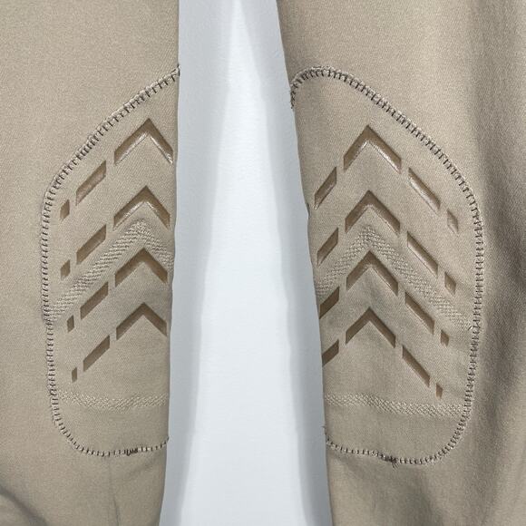 Animo Equestrian Breeches Ladies IT 46 US 14 Khaki Knee Patch Grip Riding Pants - Picture 5 of 10